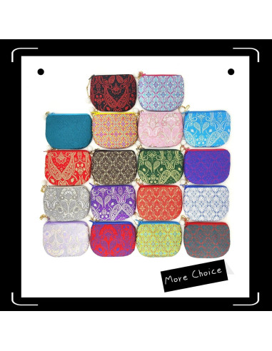 Monedero de Joyería Hecho a Mano para Mujer - Negro y Rojo