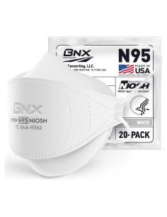 Máscara N95 BNX Certificada NIOSH - Paquete de 20 Unidades
