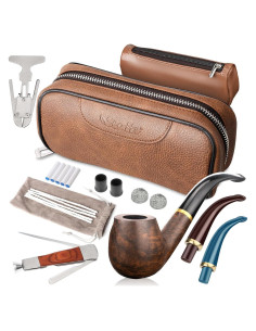 Conjunto de Pipas Scotte 10 Piezas Madera y Accesorios