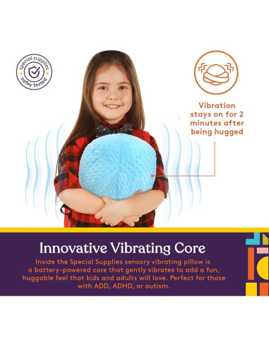 Almohada Vibrante Terapéutica Suministros Especiales 30x30 cm Azul