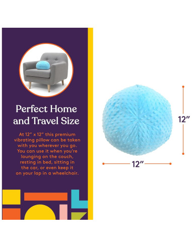 Almohada Vibrante Terapéutica Suministros Especiales 30x30 cm Azul