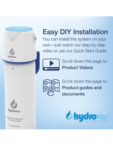 Filtro de Agua Bajo Fregadero Hydrovos DWSS 36.1 cm NSF 53