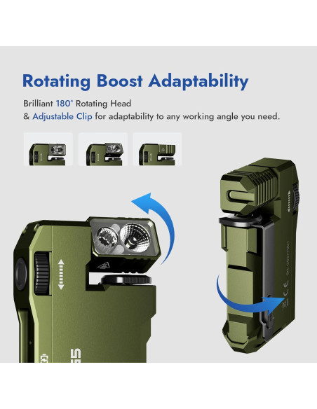 Linterna EDC Recargable WUBEN G5, 400 Lúmenes, IP68 Verde