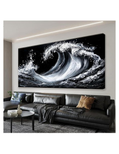 Decoración de Pared Lienzo Suconvng Onda del Mar 147x73 cm