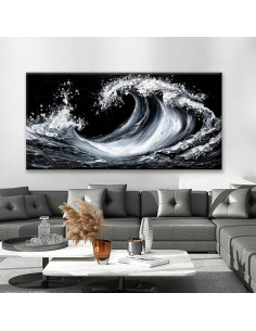 Decoración de Pared Lienzo Suconvng Onda del Mar 147x73 cm 2