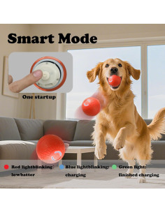 Bola de perro interactiva Aidmgndz 67mm auto-rebotante Naranja 2