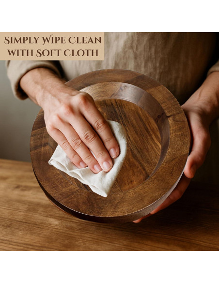 Juego de 2 Platos Cargadores de Madera CLEENTABLE 33 cm Nuez