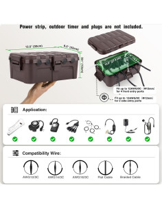 Flemoon Juego de Cajas Eléctricas Impermeables para Exterior 2