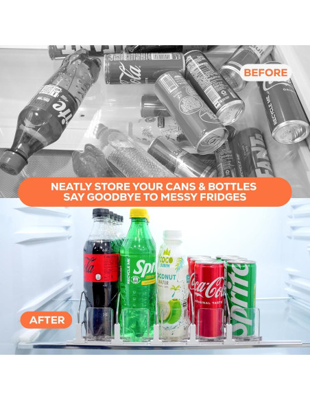 Organizador de Bebidas Sip Sort 5 Filas Blanco para Nevera