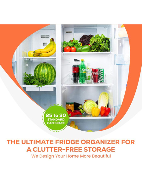 Organizador de Bebidas Sip Sort 5 Filas Blanco para Nevera