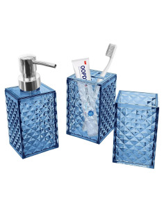 Juego de Accesorios de Baño Boho CDorigin 3 Piezas Azul