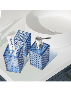 Juego de Accesorios de Baño Boho CDorigin 3 Piezas Azul 2