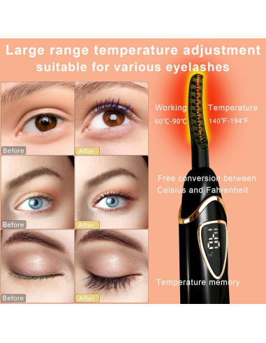 Rizador de Pestañas Calentado Tehoi S600 - Control de Temperatura
