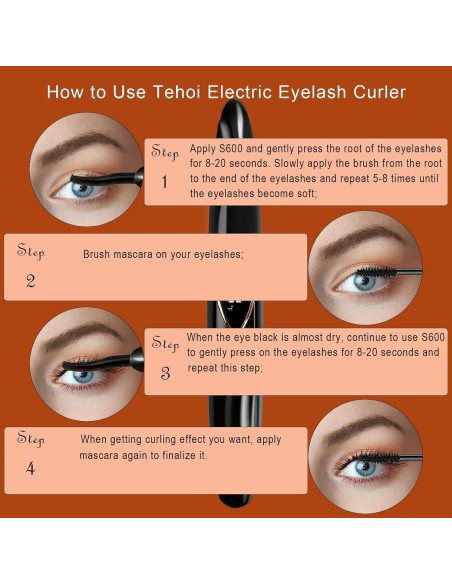 Rizador de Pestañas Calentado Tehoi S600 - Control de Temperatura