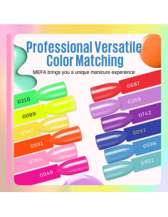 Kit de Esmalte de Uñas de Gel MEFA 19 Piezas con Luz UV 2