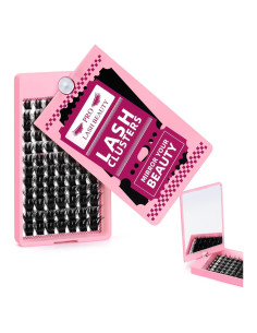 Racimos de Pestañas PRO LASHBEAUTY 84Pcs Estuche Espejo