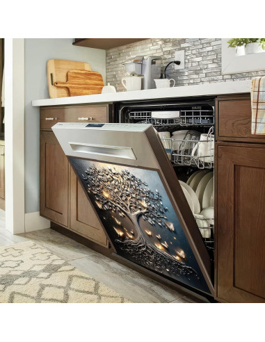 Cubierta Magnética para Lavavajillas BlissYard 58x66 cm Árbol Mariposa