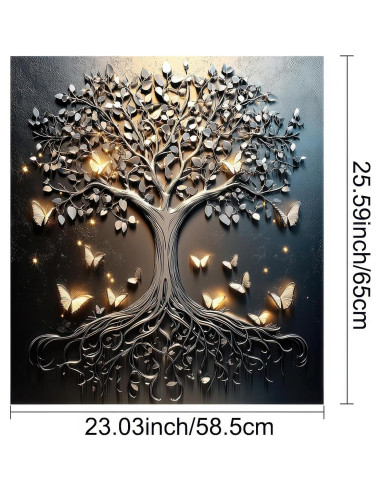 Cubierta Magnética para Lavavajillas BlissYard 58x66 cm Árbol Mariposa