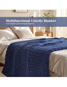 Manta con peso Goodhipi 101.6x152.4 cm Algodón Azul 2