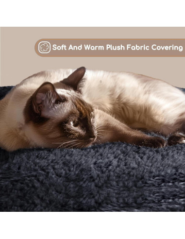 Torre para Gatos Yaheetech 106.68 cm con Rascador y Perchero