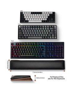 Reposamuñecas Ergonómico ASFSKY de Madera Nuez con Espuma 2