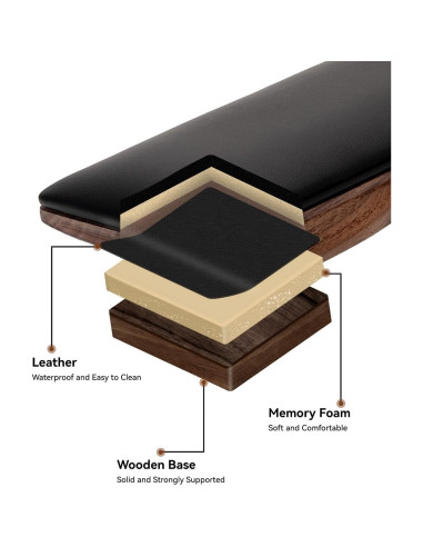 Reposamuñecas Ergonómico ASFSKY de Madera Nuez con Espuma