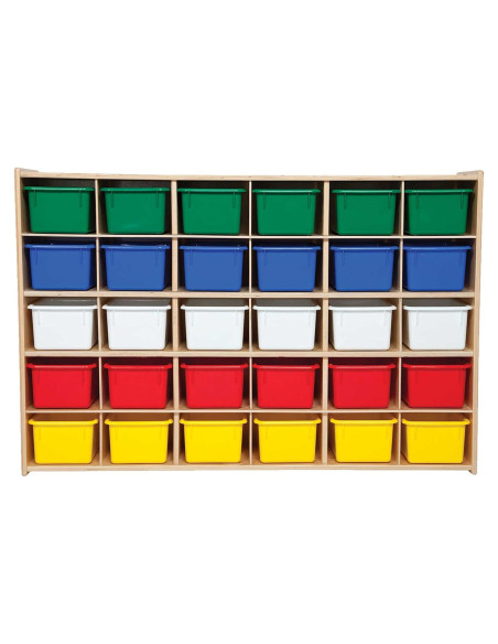 Gabinete Montessori Wood Designs C16033 con 30 Bins Coloridos