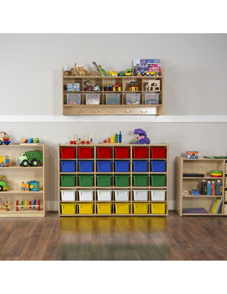 Gabinete Montessori Wood Designs C16033 con 30 Bins Coloridos