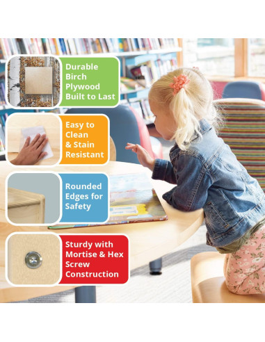 Gabinete Montessori Wood Designs C16033 con 30 Bins Coloridos