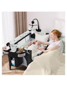 Cuna Plegable Kinder King 4 en 1 Portátil Multicolor