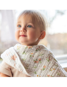 Babero Burpy Aden + Anais Floral de Campo 100% Algodón 57x28cm 2