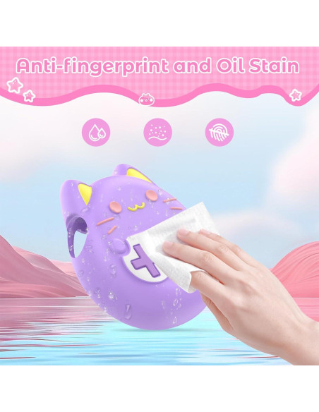 Funda Protectora de Silicona KONXISA para Tamagotchi Morado