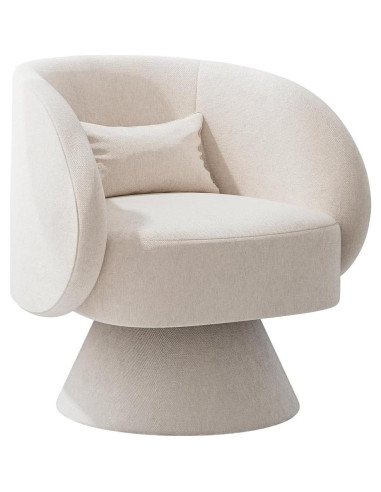 Silla Giratoria Nolohoo Beige Redonda Acolchada 360