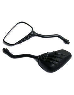 Espejos Traseros de Mano Calavera Negra MotorToGo KTM 690 Duke 2014