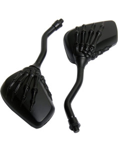 Espejos Traseros de Mano Calavera Negra MotorToGo KTM 690 Duke 2014 2