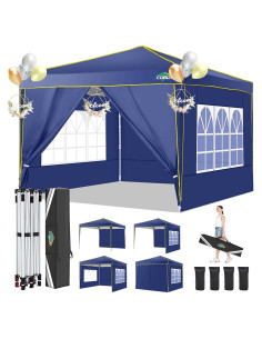Carpa Plegable COBIZI 3x3m con Paredes Laterales Impermeable