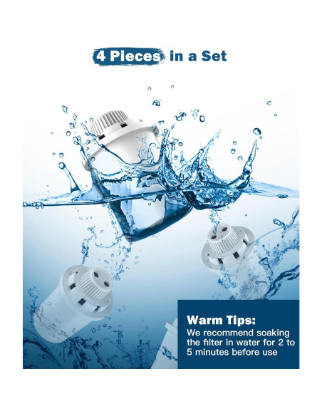 Filtros de Reemplazo PETNF para Fuente de Agua 4 Paquetes