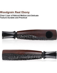 Pipa de Tabaco Sivaopa de Ébano Hecha a Mano con Accesorios 2