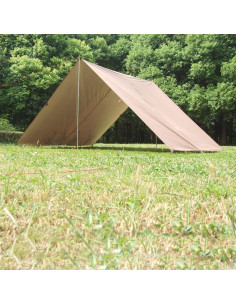 Lona Portátil HYFAN 3x4m Impermeable Caqui para Camping 2