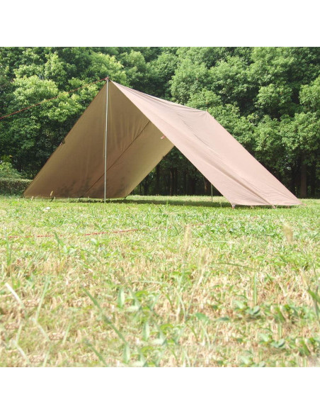 Lona Portátil HYFAN 3x4m Impermeable Caqui para Camping