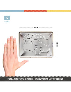 Letrero de Metal Vintage Citroen 2CV Nostalgic-Art 20x15 cm 2