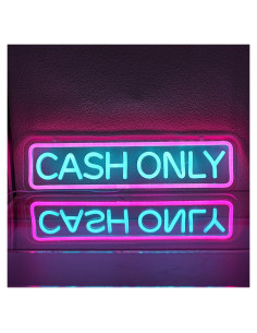 Letrero Neón Solo Efectivo Xixkilly 42x15 cm USB LED