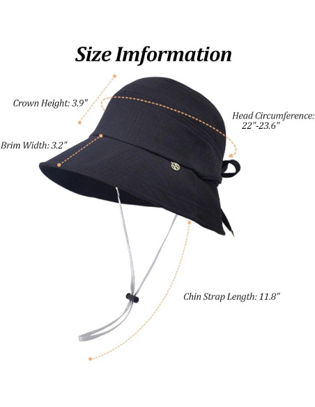 Sombrero de Cubo Wanheart para Mujeres UPF 50+ Ajustable Plegable
