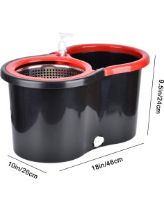 Juego de trapeador y cubo PULNDA 360 con 6 recambios 2