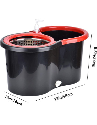 Juego de trapeador y cubo PULNDA 360 con 6 recambios