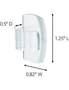 Clips de Cuerda Command Transparentes - 10 Organizadores de Cable 2