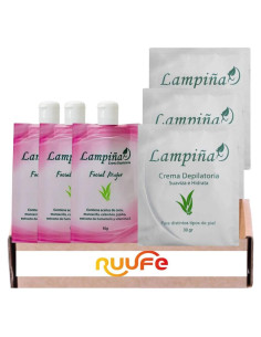 Combo 6 Crema Depilatoria Lampiña 30g y Facial Hidratante