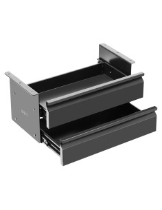Cajón Deslizante Doble VIVO DESK-DR02 39.9x22.9 cm Negro