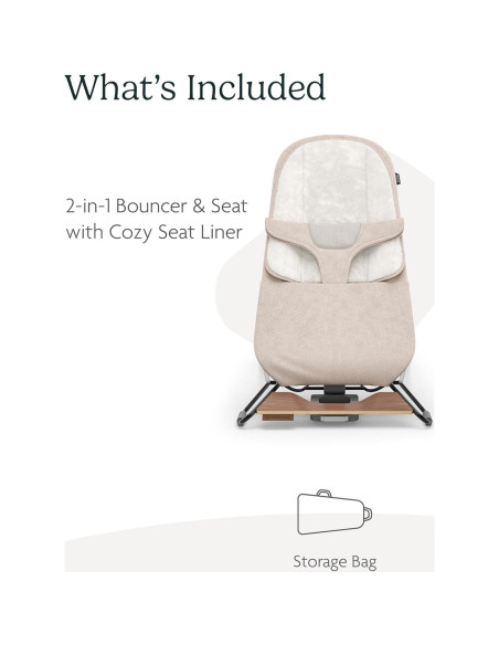 Bouncer 2-en-1 UPPAbaby Mira Charlie - Portátil y Acogedor