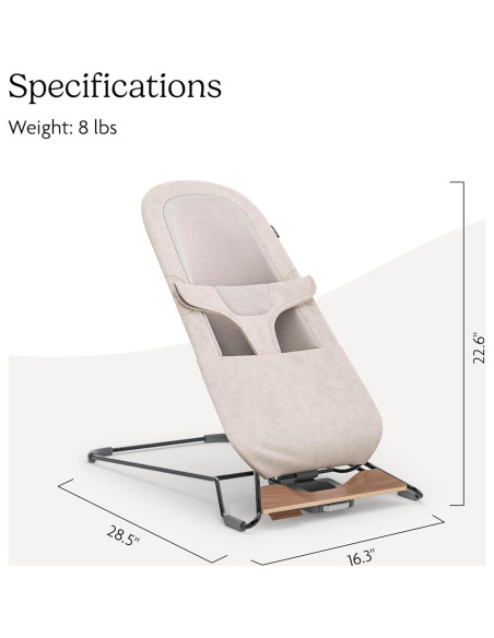 Bouncer 2-en-1 UPPAbaby Mira Charlie - Portátil y Acogedor